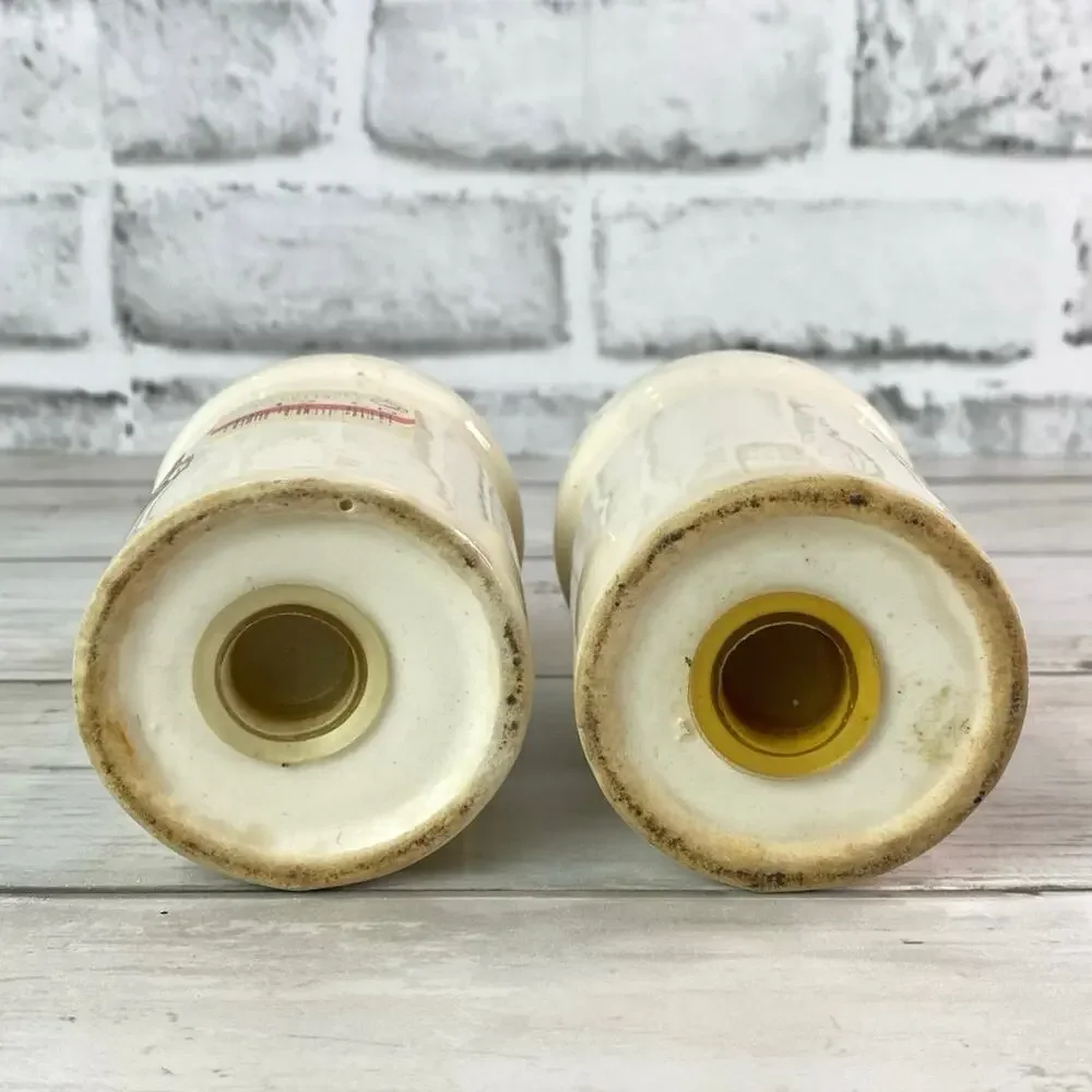 Cottage Village Salt & Pepper Shakers Ceramic Vintage Farmhouse Set Cottagecore